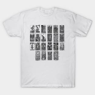 Major Arcana black and white T-Shirt